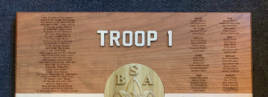Wood Badge Troop 1 Flag Plaque
