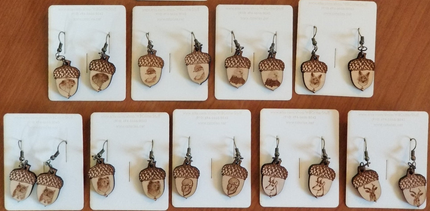 Acorn Critter Earrings