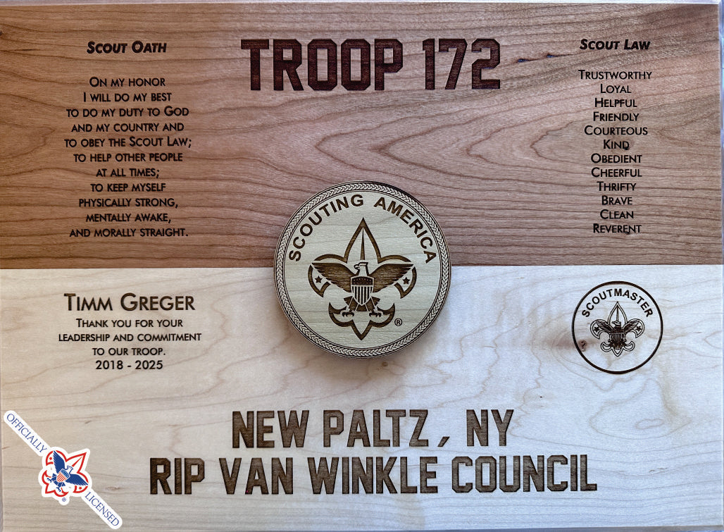Troop Flag Plaque