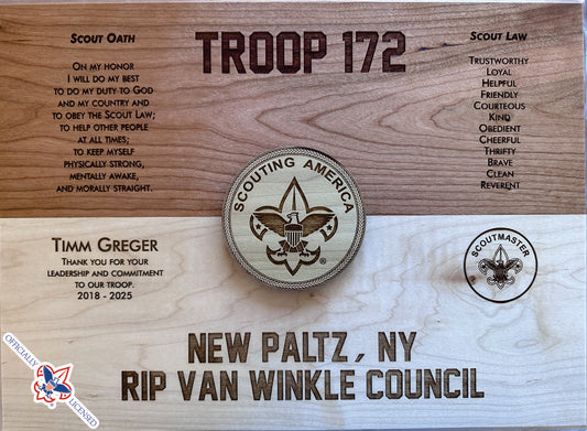 Troop Flag Plaque