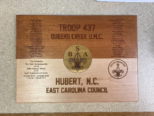 Troop Flag Plaque